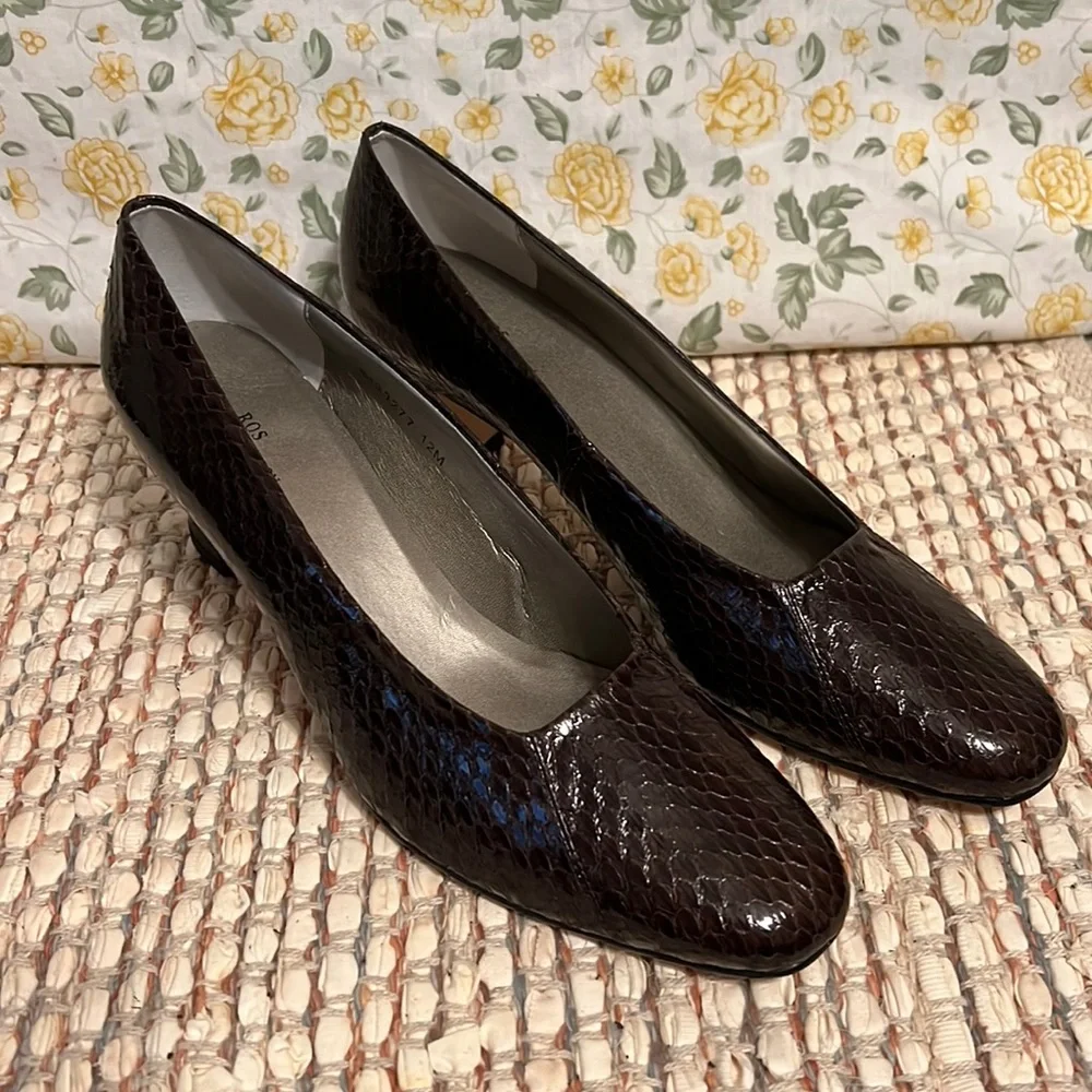 Ros Hommerson Snake Print Leather in Size 12 - Picture 1 of 8